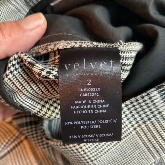 Velvet Women’s Houndstooth Trousers‎ Pants 2 Dark Academia Preppy Coporat… - Picture 7 of 8